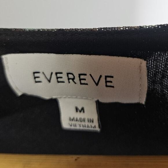 Evereve Jules Mesh Sleeveless Blouse Top Smocked Waist Size M Camo - Picture 6 of 8